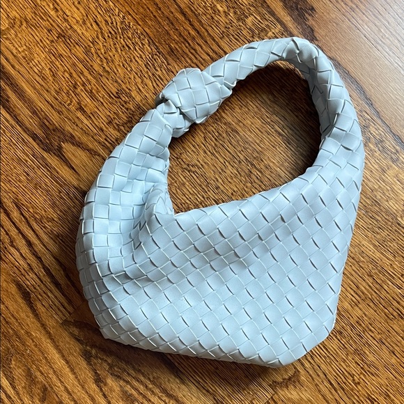 Sincerely Jules Light Blue Woven Hobo Bag - Picture 4 of 4